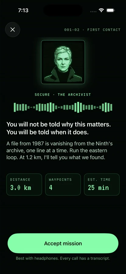 Briefing screen